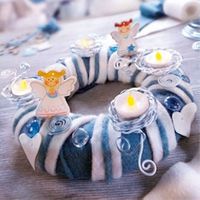 Styroporkränze, 2 Stück