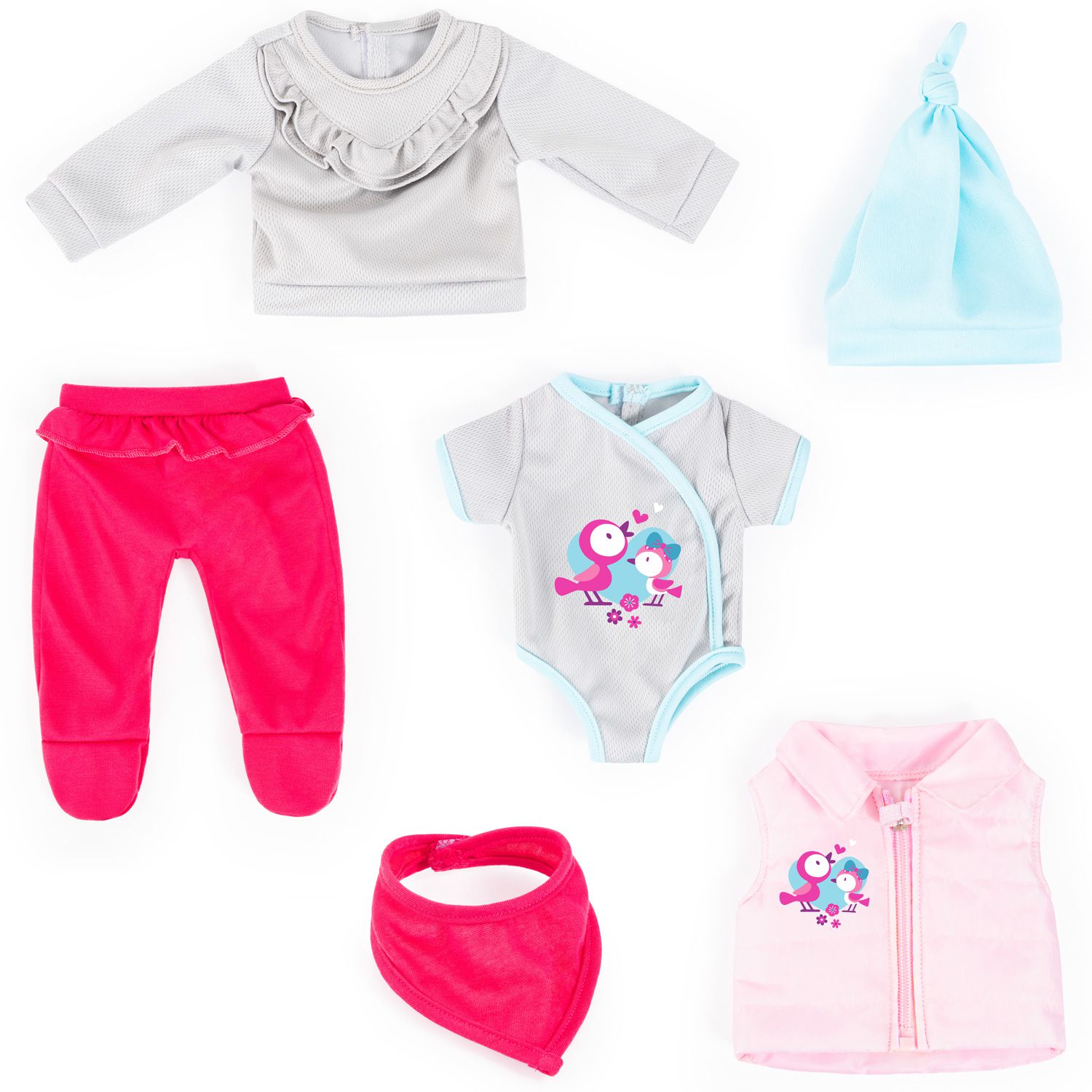 Kleider für Puppen 38-42 cm, rosa