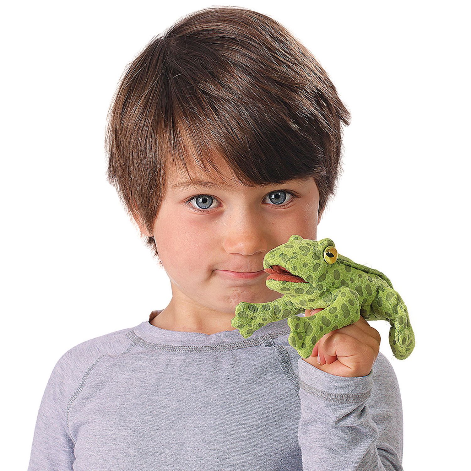 mini Frosch Fingerpuppe