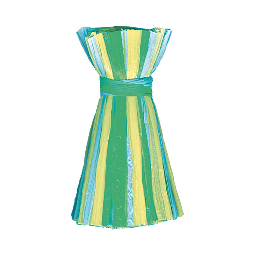 Edelbast matt 30 m, Multicolor gelb/blau