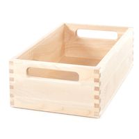 Materialkasten, Birke massiv, B 22 x H 12,2 x T 34,5 cm