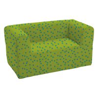 Kindergarten-Sofa 2-Sitzer mit Stoffbezug, Sitzhöhe 30 cm