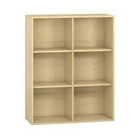 Pureo Regalschrank offen mit Mittelwand, Furnier, B  100 x H 125 x T 42 cm