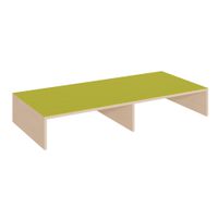 Linoleumpodest vorn offen, mit Mittelwand B 150 x H 24 x T 70 cm