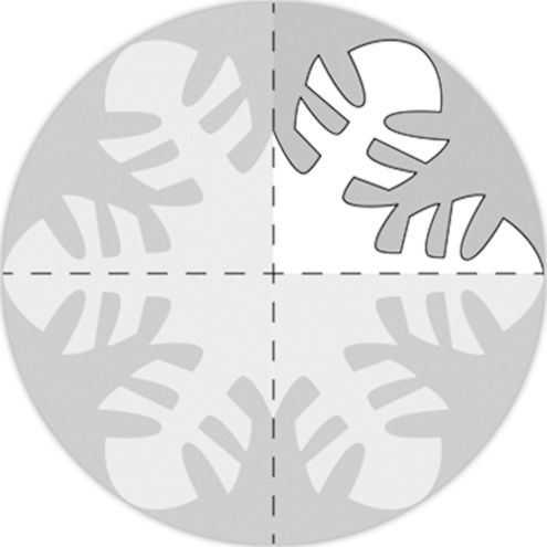 Faltblätter Eiskristalle weiss, 100 Blatt