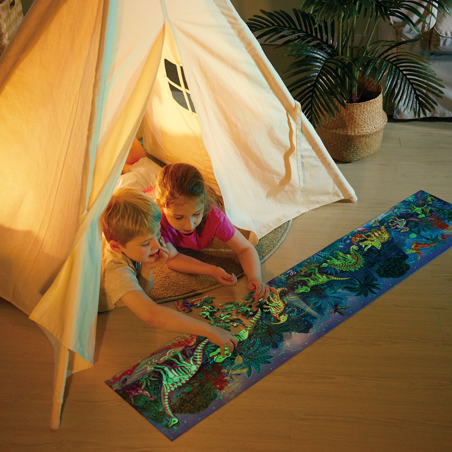 Bodenpuzzle Dinosaurier, 200 Teile