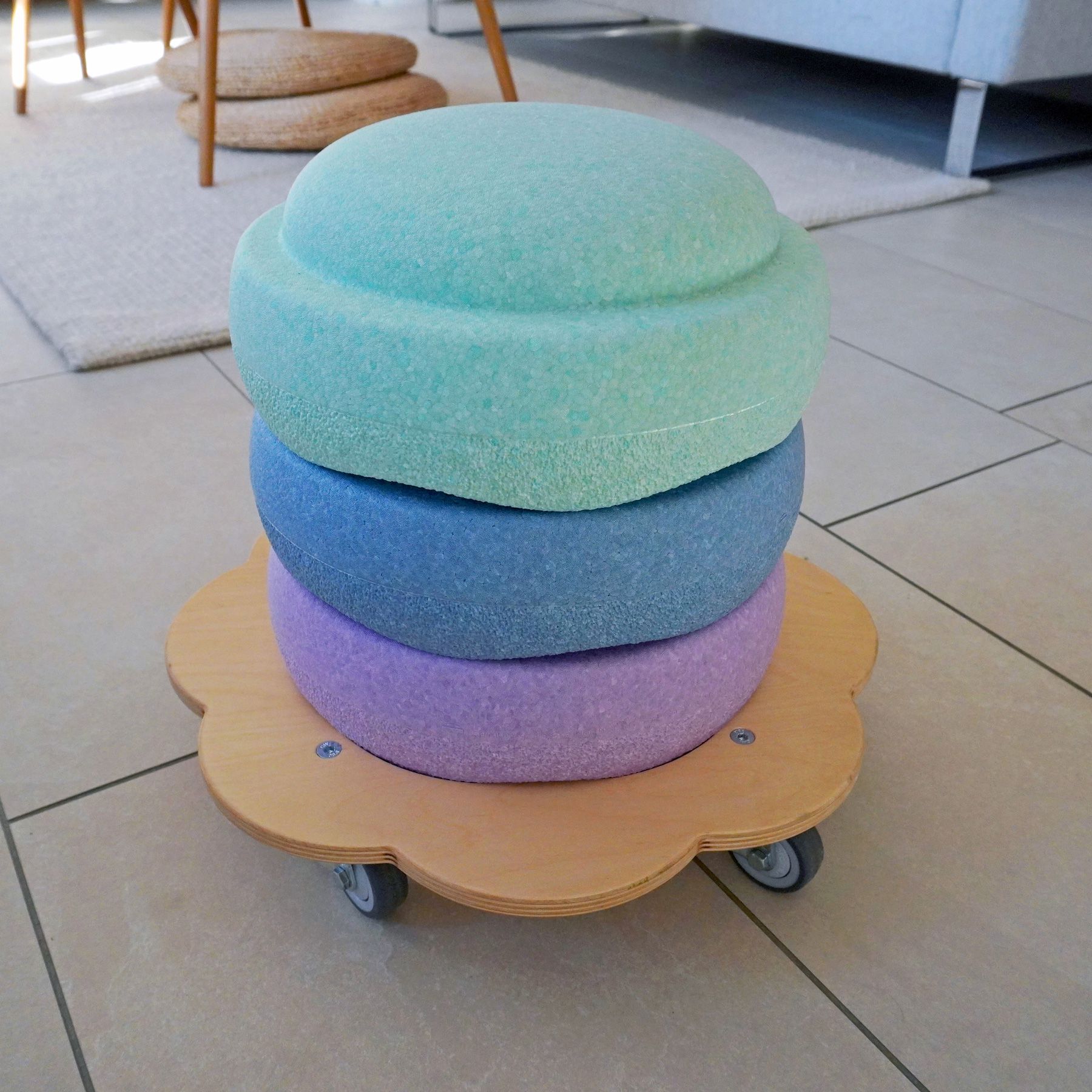 Rollflitzer für Stapelbaustein