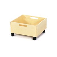 Bausteinwagen klein, Birke massiv, B 34,5 x H 21,2 x T 34,5 cm