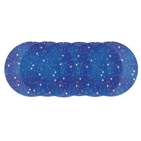 Laternenzuschnitte rund Sternenhimmel, 24 Stk.