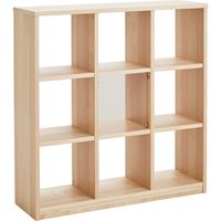 Raumteiler-Regal in 0001 Ahorn, 3 x 3 Fächer, B 115,5 x H 120 x T 35,5 cm