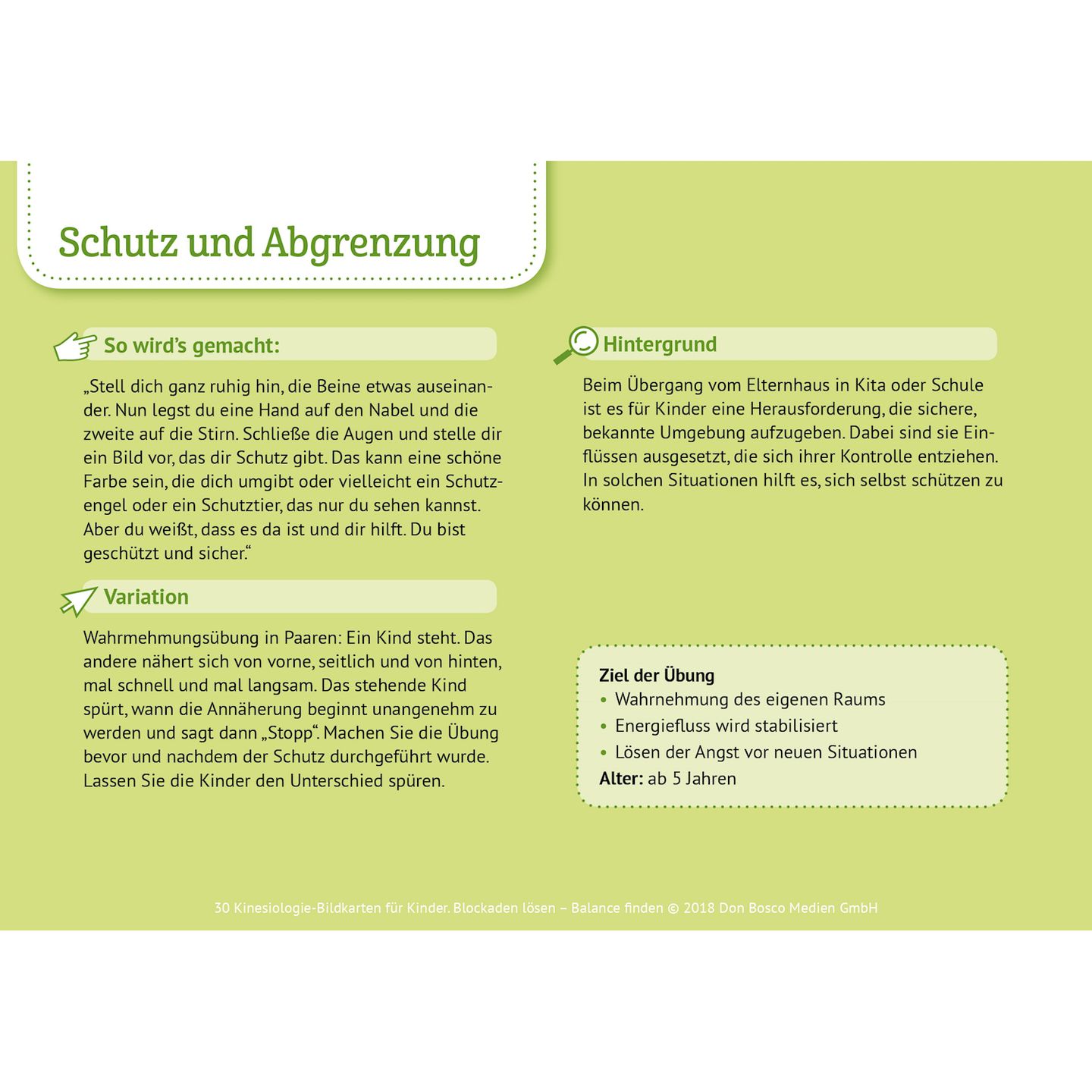 30 Kinesiologie-Bildkarten für Kinder