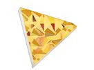 Glitzer-Prismo Dreiecksteine gold, ca. 100 Stk.