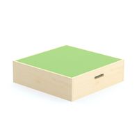 Baupodest quadratisch mit Sicherheitsspiegel, B 70 x H 10 x T 70 cm
