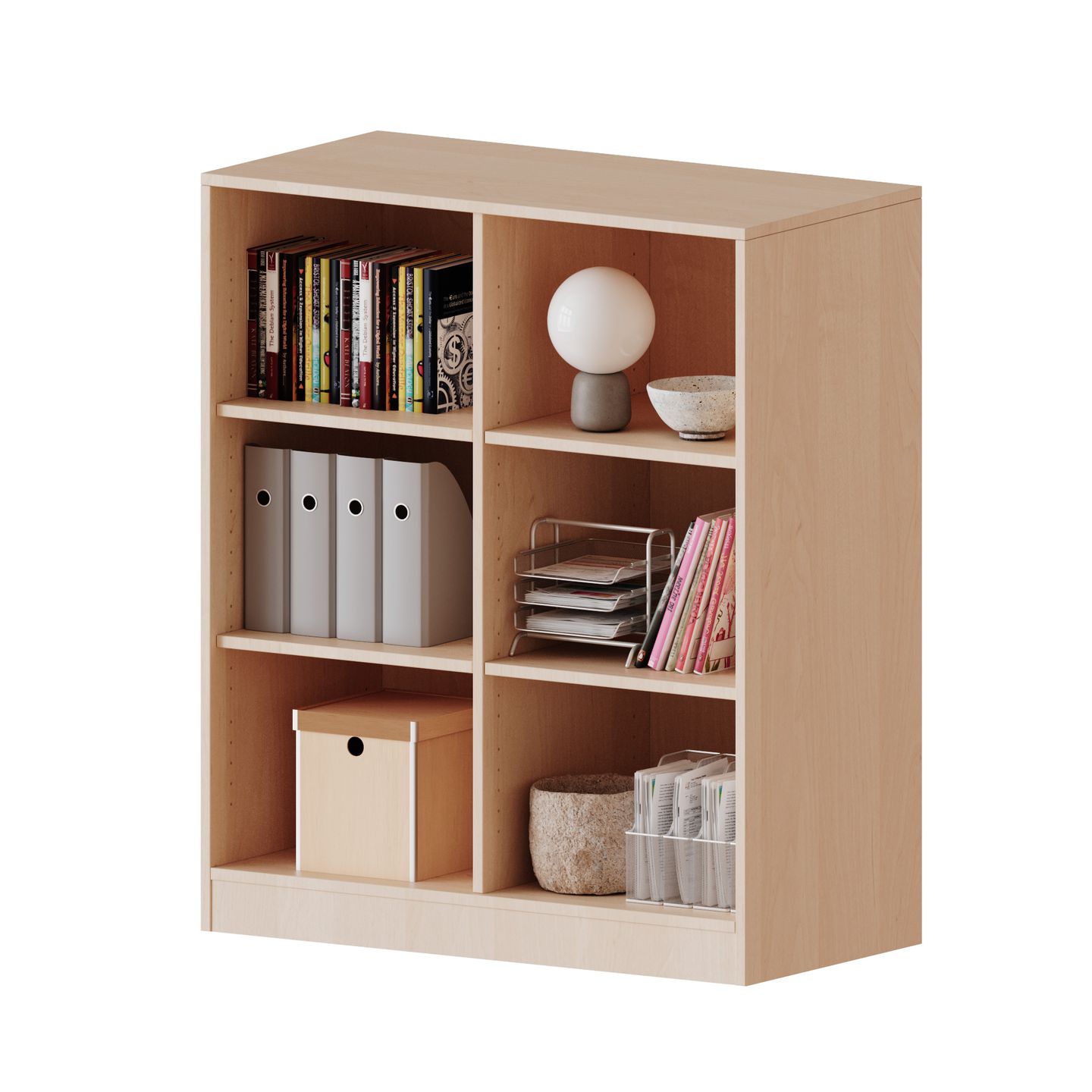 Regal mit Sockel mit Mittelwand, 4 Einlegeböden, B 100 x H 118 x T 40 cm