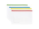 Set Utensilien-Taschen A4 transparent, 5 Stück