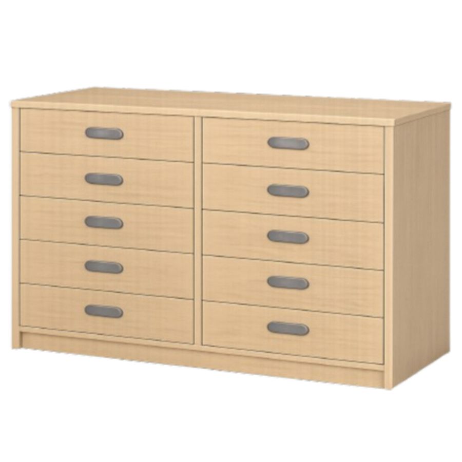 Schrank mit 10 Schubladen, B 102 x H 80 x T 40 cm