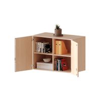 Aufsatzschrank mit 2 Türen abschliessbar, mit Mittelwand, B 100 x H 72 x T 60 cm
