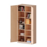 Doppeltürenschrank mit Sockel, Mittelwand und 8 Einlegeböden, B 120 x H 226 x T 60 cm