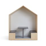 444.013.539K - Häuschen mit Tisch und Bänken, Sitzhöhe 26 cm, Tischhöhe 48 cm