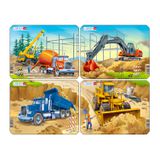 104.504.800 - Baufahrzeuge, Mini Puzzles 4 Stk.