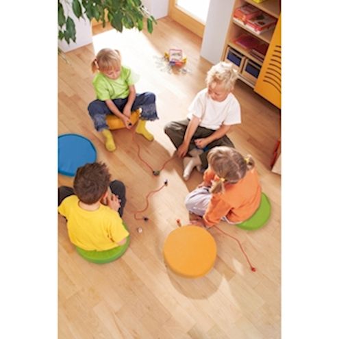 Sitzkissen-Set, 4 Stück, Ø 28,5 cm, Höhe 5 cm