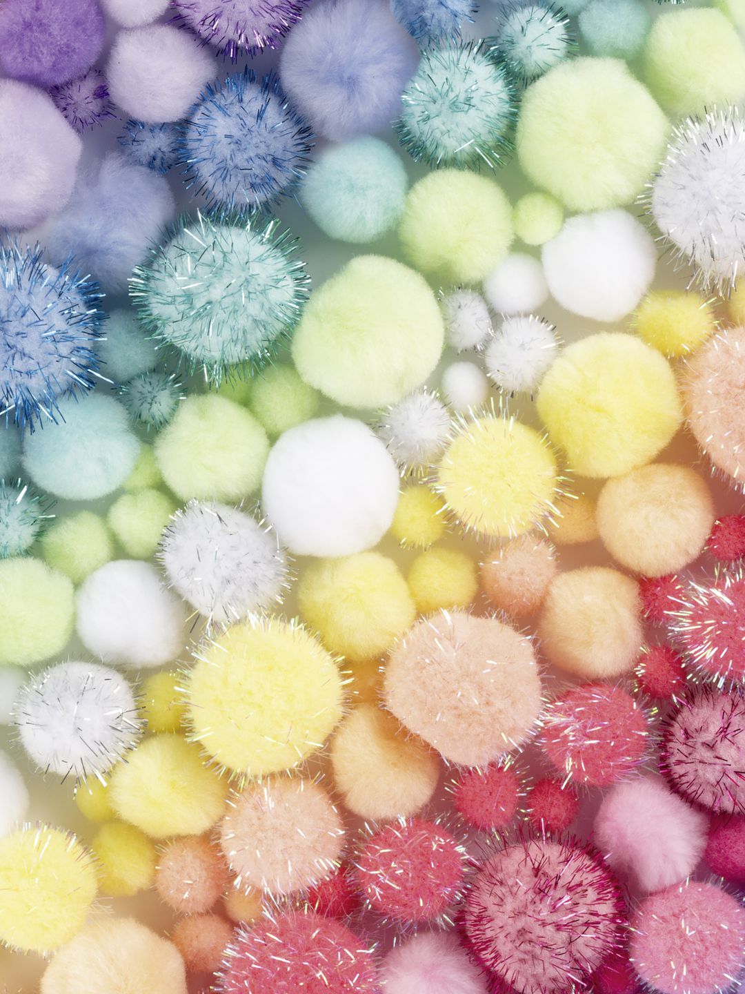 Pompons Mix Jumbo Pastell, 300 g