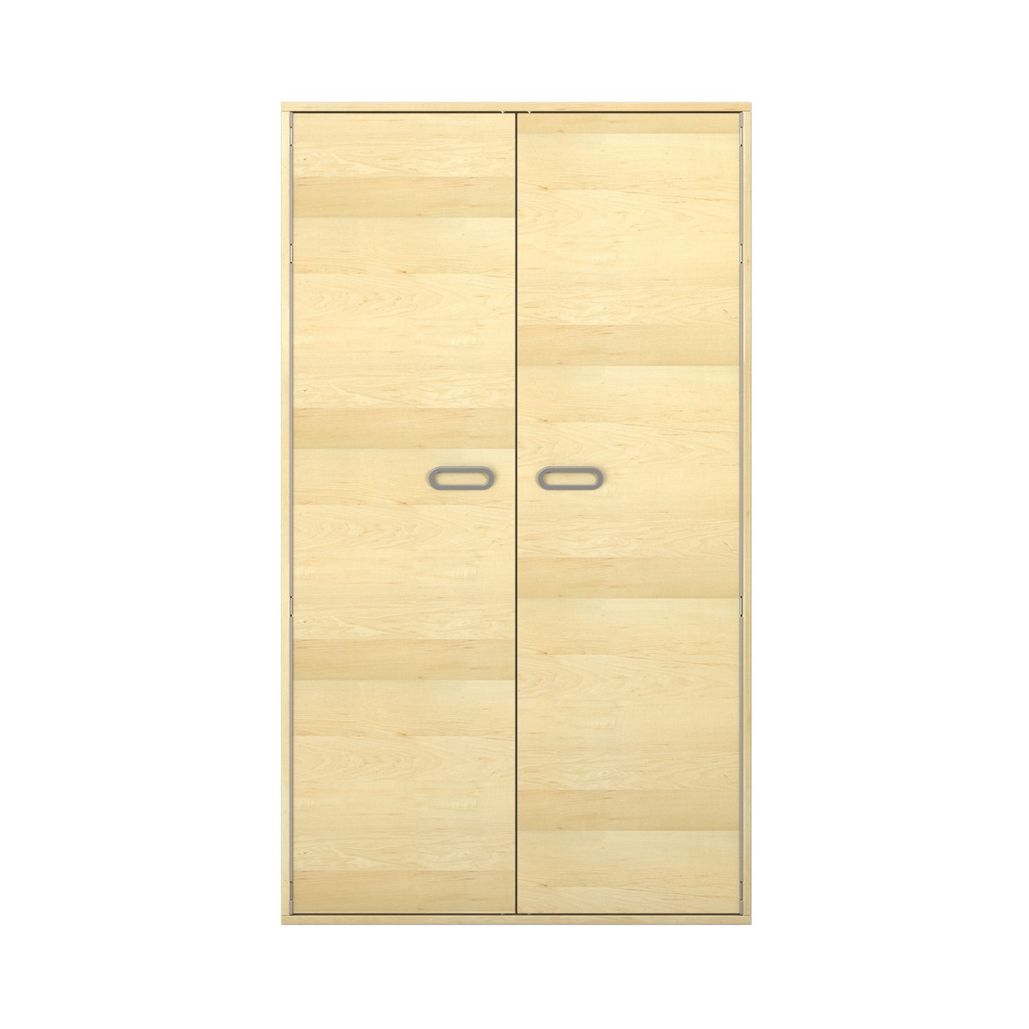 Pureo Materialschrank mit Doppeltüren, mit Rollböden, Furnier, B 100 x H 175 x T 60 cm