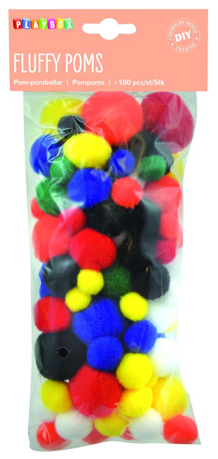 Pompon Mischung, 100 Stk.