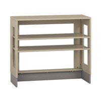 Pureo Regal für Rollkästen, ohne Rückwand, 1 Einlegeboden, Dekor, B 100 x H 87,5 x T 42 cm