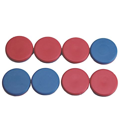 Zählplättchen rot und blau