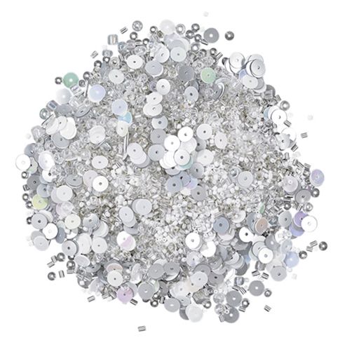 Rocailles-Bastelset silber