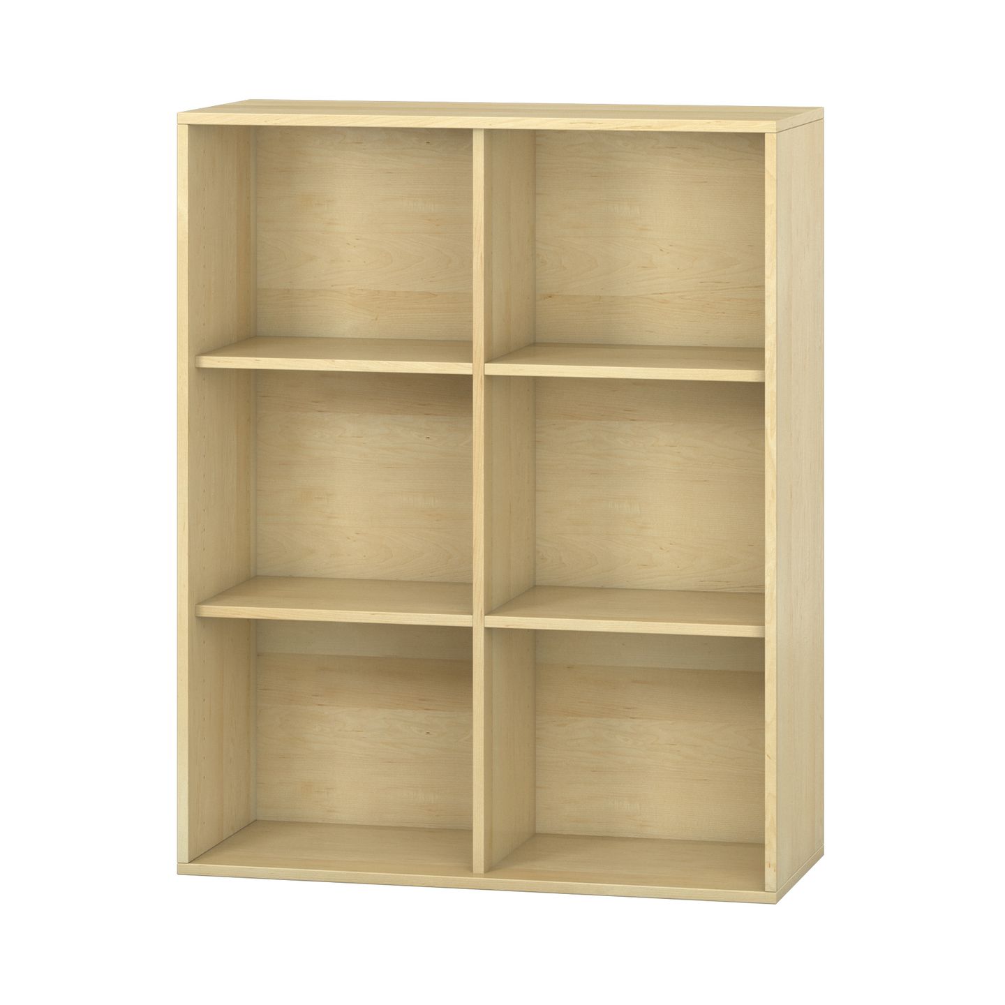 Pureo Regalschrank offen mit Mittelwand, Furnier, B  100 x H 125 x T 42 cm