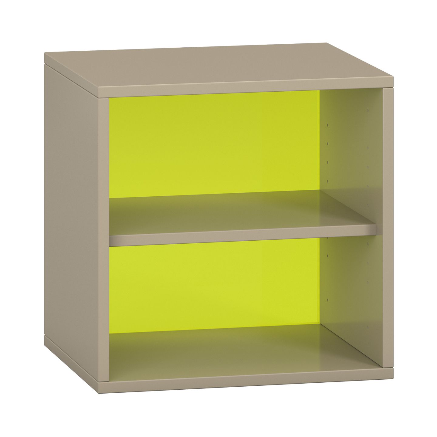 Pureo Regalschrank offen mit Acrylrückwand, Furnier, B  50 x H 50 x T 42 cm