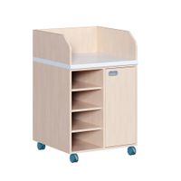Wickelkommode fahrbar, Tür rechts, Regal links, B 70,5 x H 111,5 T 71,5 cm