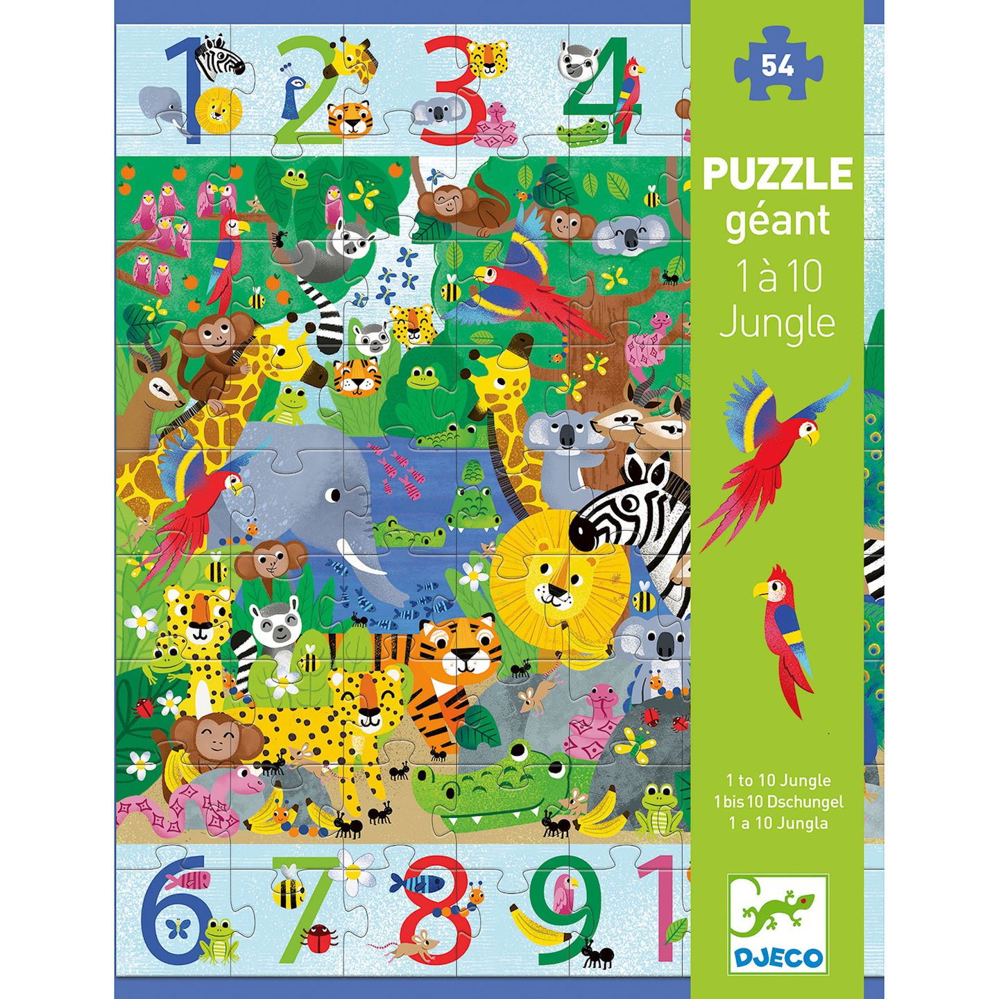 1-10 Dschungel Puzzle 54 Teile