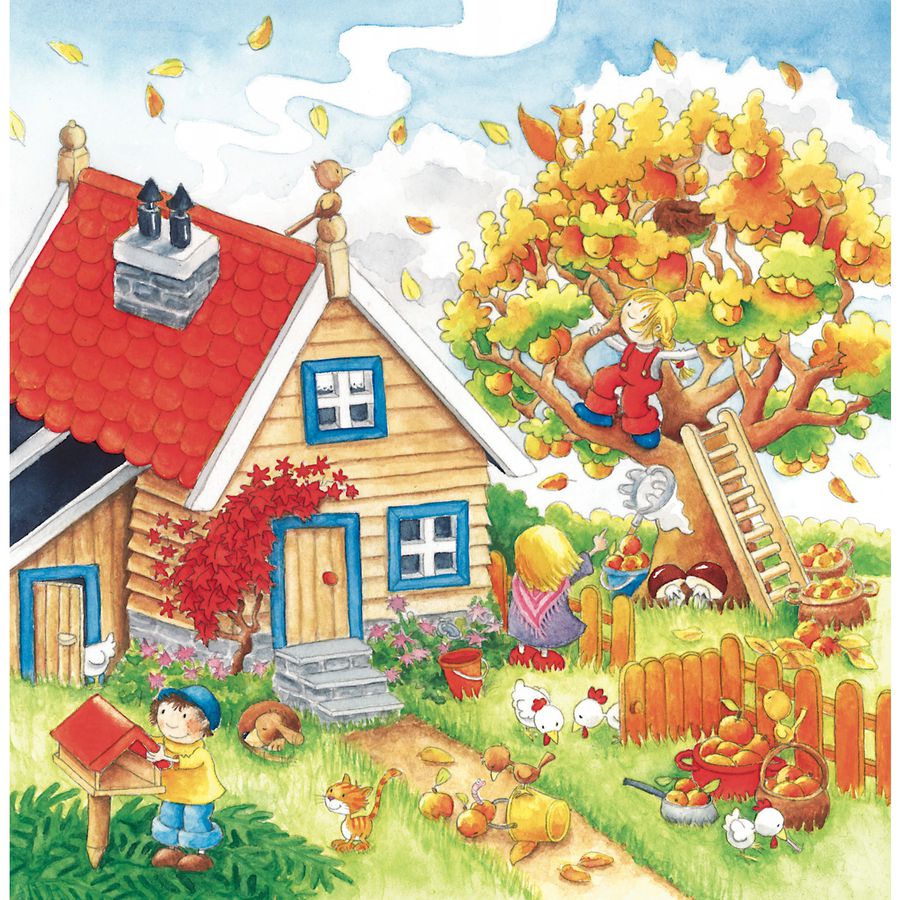 Schichtenpuzzle Jahreszeiten, 54 Teile