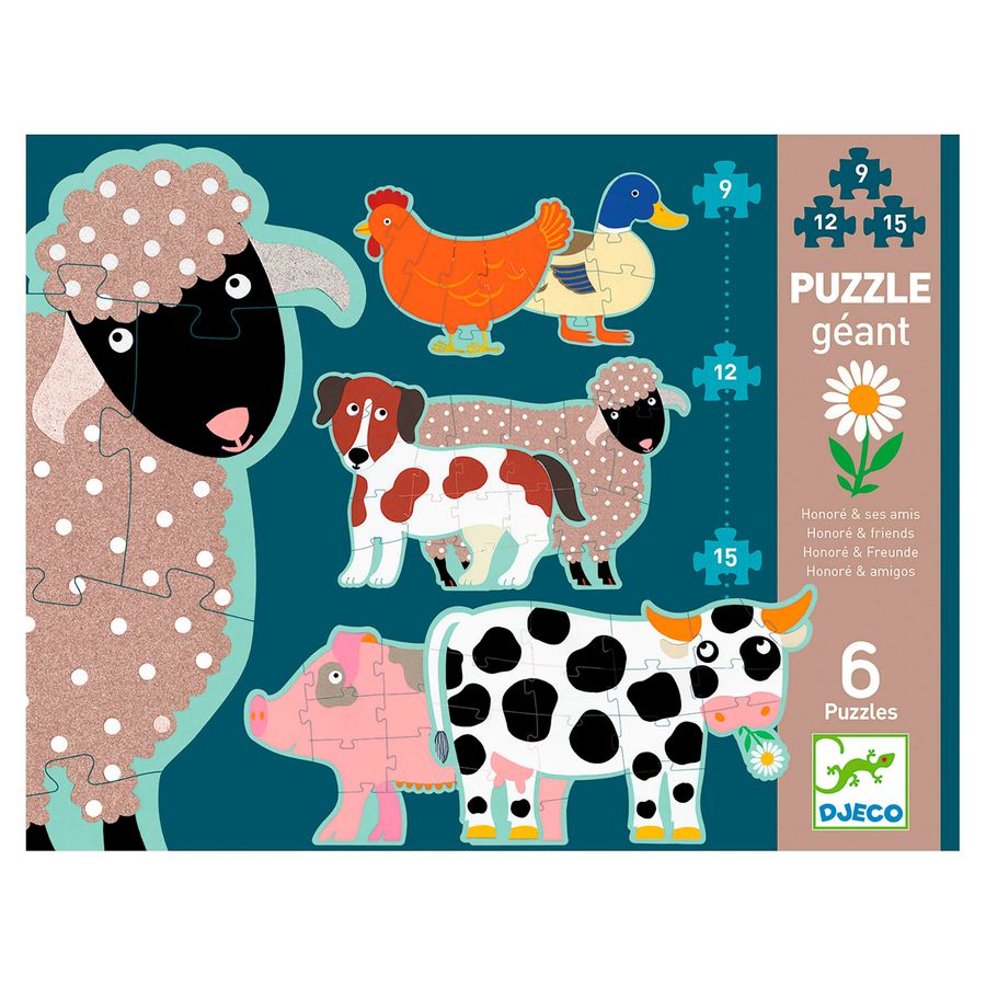 Bodenpuzzle Tiere auf dem Bauernhof