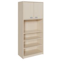 Schrank ohne Mittelwand, oben Fach mit Doppeltüren, unten mit 3 Einlegeböden, B 78 x H 180 x T 40 cm