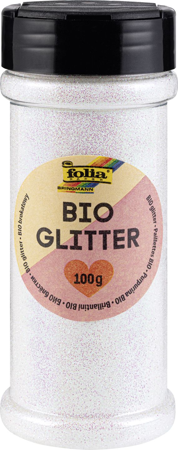 BIO Glitter 100 g weiss